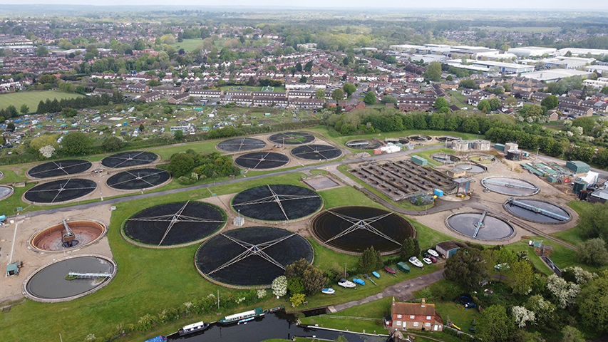 Existing sewage treatment facility in Guildford, which lies southwest of London (Doosan Enpure to perform demolition and relocation of facility by 2026)