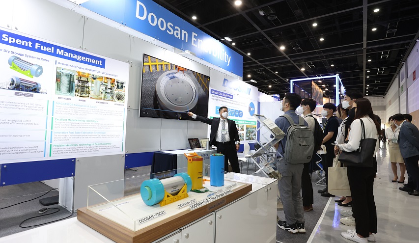 View of Doosan Enerbility’s exhibition at the NESCONFEX 2022, which was held at HICO in Gyeongju on Aug. 29th.