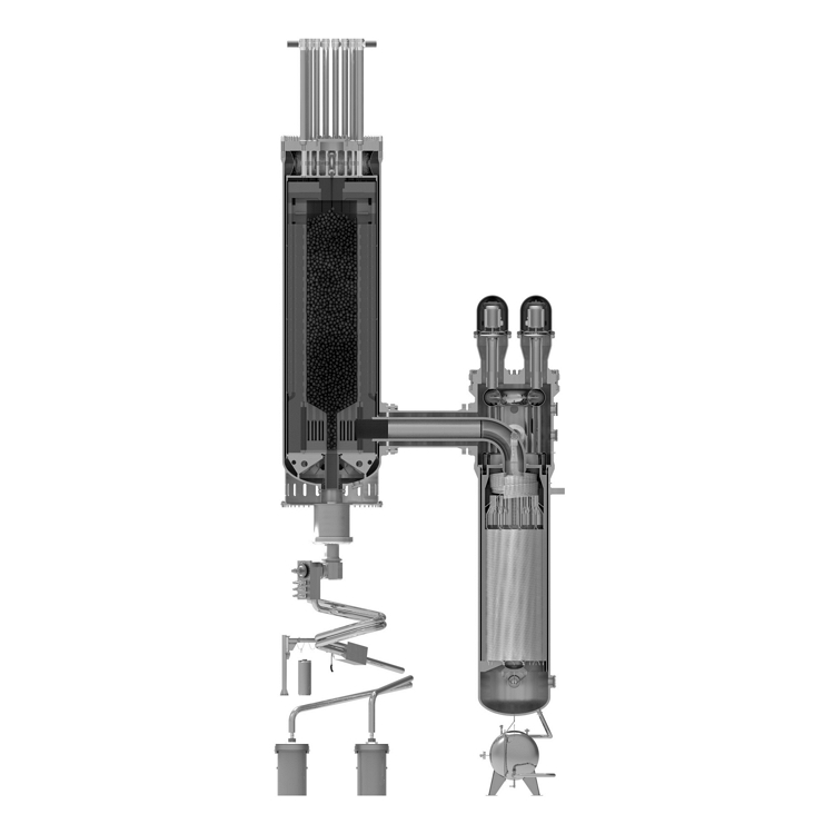 Sectional view of X-energy’s “Xe-100” main component module