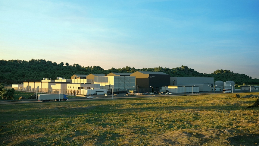 Aerial view of X-energy SMR plant