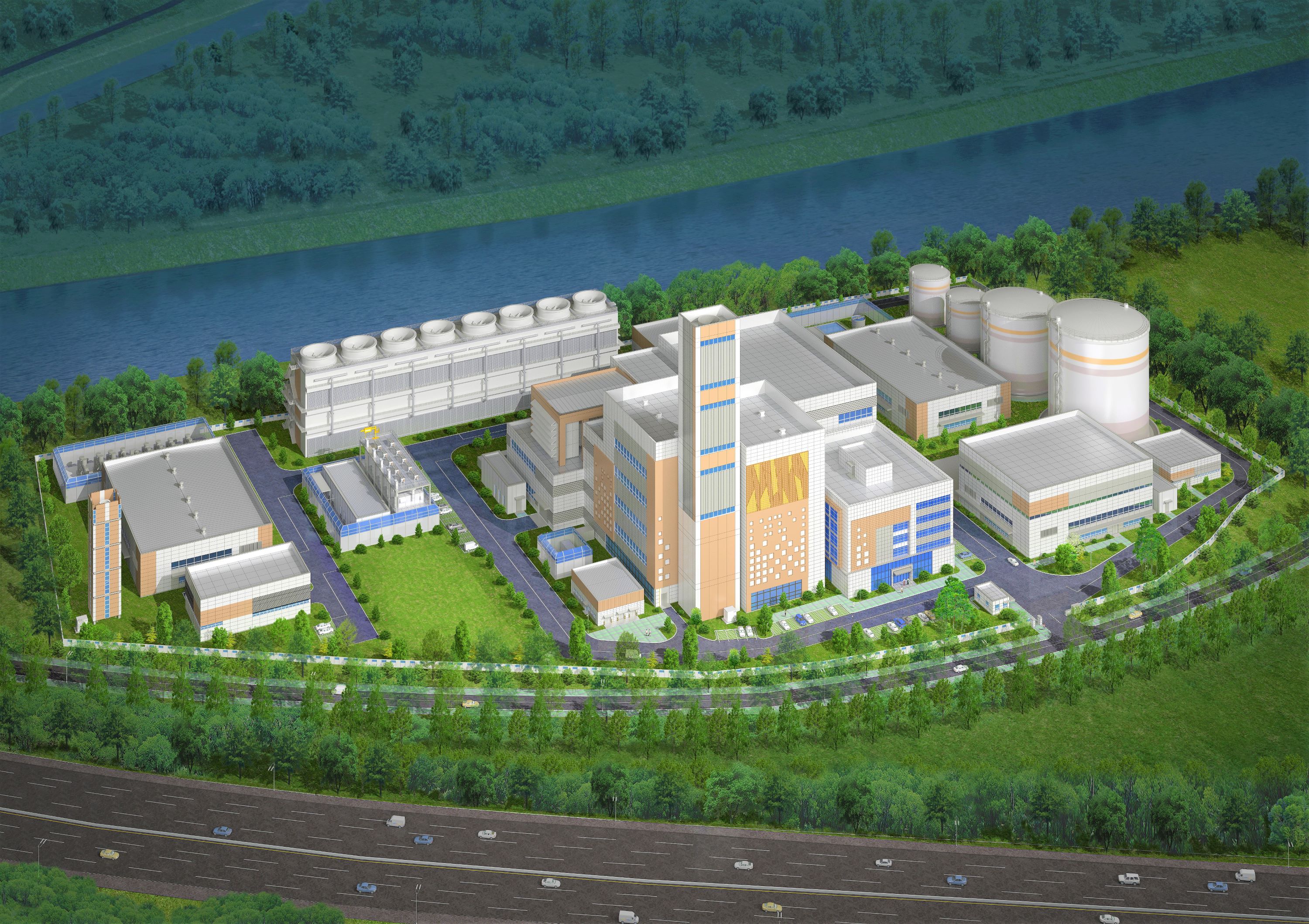 Aerial view of Namyangu CHP Plant