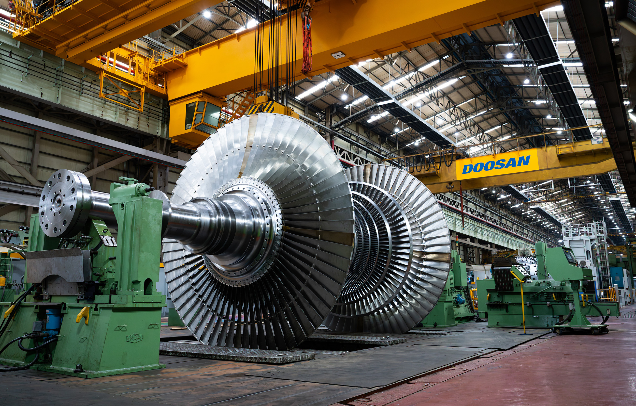 ▲ Steam turbine manufactured by Doosan Enerbility